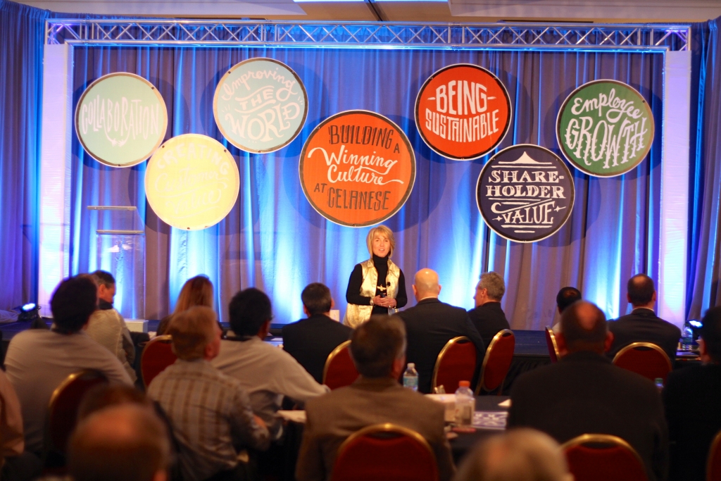 Lori presenting at a Celanese Leadership Conference