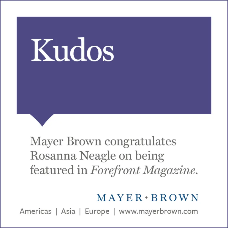 “Rosanna has a real passion for her work. She is a bold and creative leader, with a demonstrated record of success, whose professionalism and integrity bring out the best in those around her. It is always our pleasure to work with Rosanna.”  -Carmine R. Zarlenga, Partner at Mayer Brown